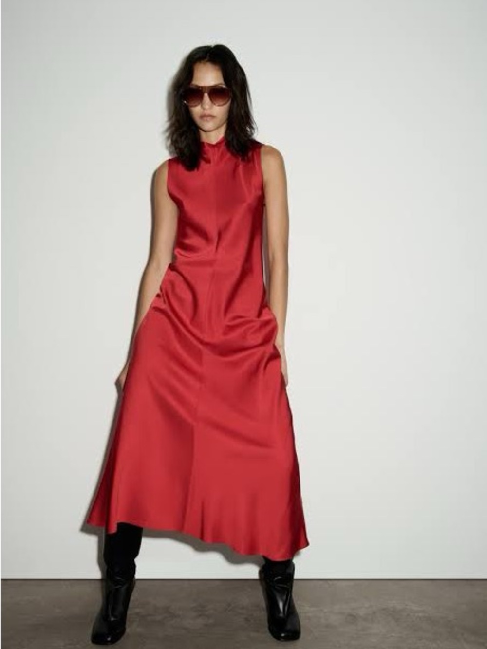 Zara Sleeveless Red Dress NWT XS